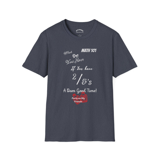 Math 101 Funny Graphic Tee — "If You Have 2/5's A Damn Good Time"