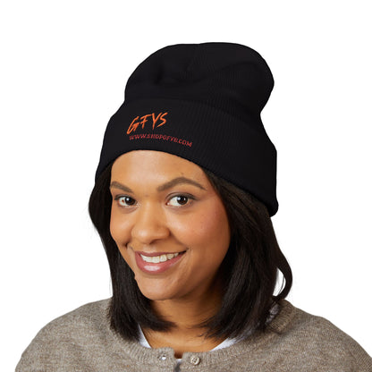 GFYS Embroidered Cuffed Beanie – Cozy Winter Hat with Bold Script