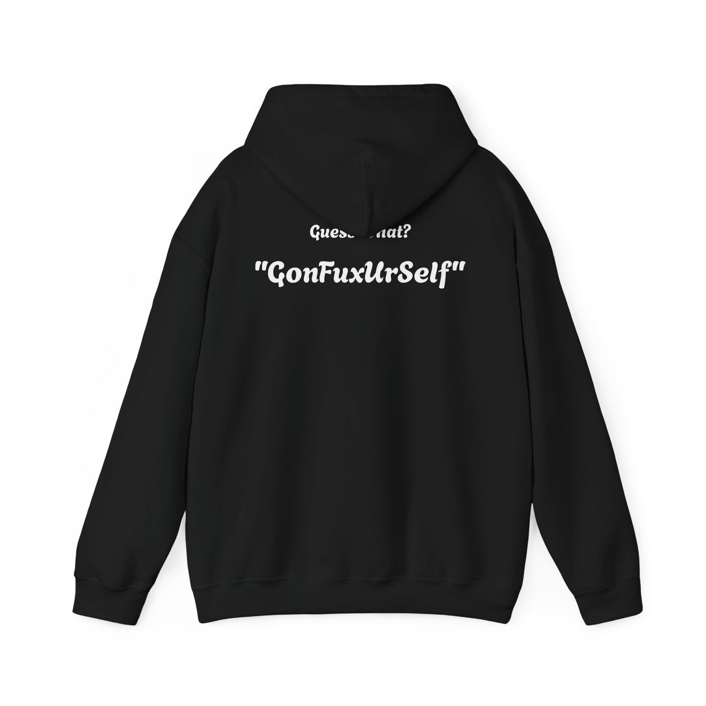 Hoodie — 'Gonfuxurself' Retro Witch Cat Graphic Hoodie (Don’t Panic, Don’t Take Orders)