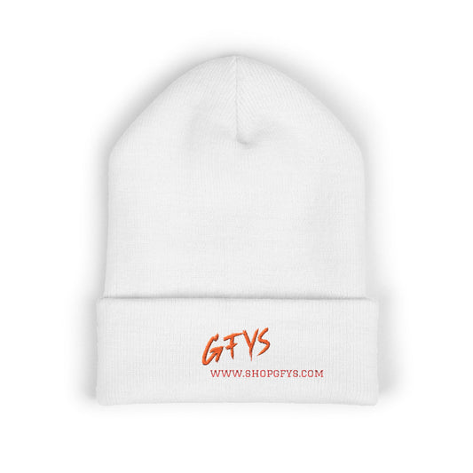 GFYS Embroidered Cuffed Beanie – Cozy Winter Hat with Bold Script
