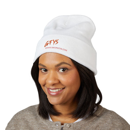 GFYS Embroidered Cuffed Beanie – Cozy Winter Hat with Bold Script