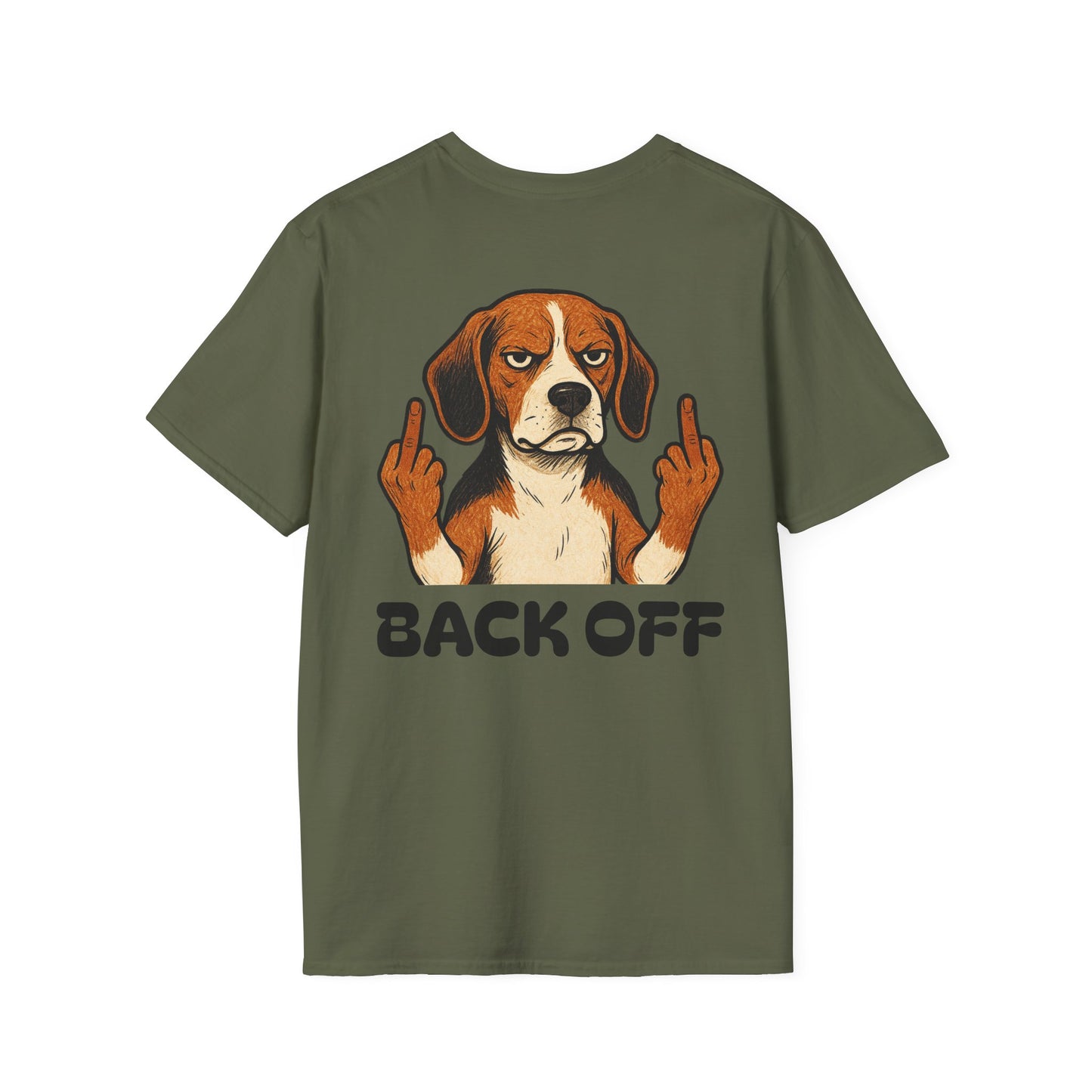 Back Off Beagle T‑Shirt — GFYS Graphic Dog Shirt for Dog Lovers & Humor Gifts