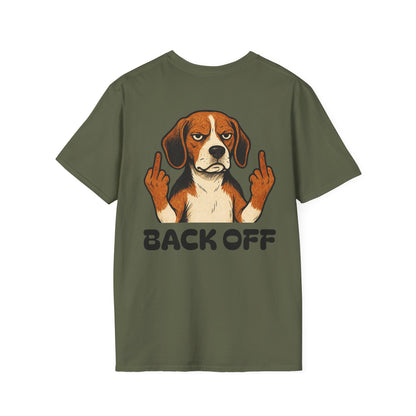 Back Off Beagle T‑Shirt — GFYS Graphic Dog Shirt for Dog Lovers & Humor Gifts