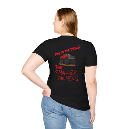 Truck Graphic T-Shirt — "GFYS" Front, "Taller the Pickup, The Smaller the Penis" Back
