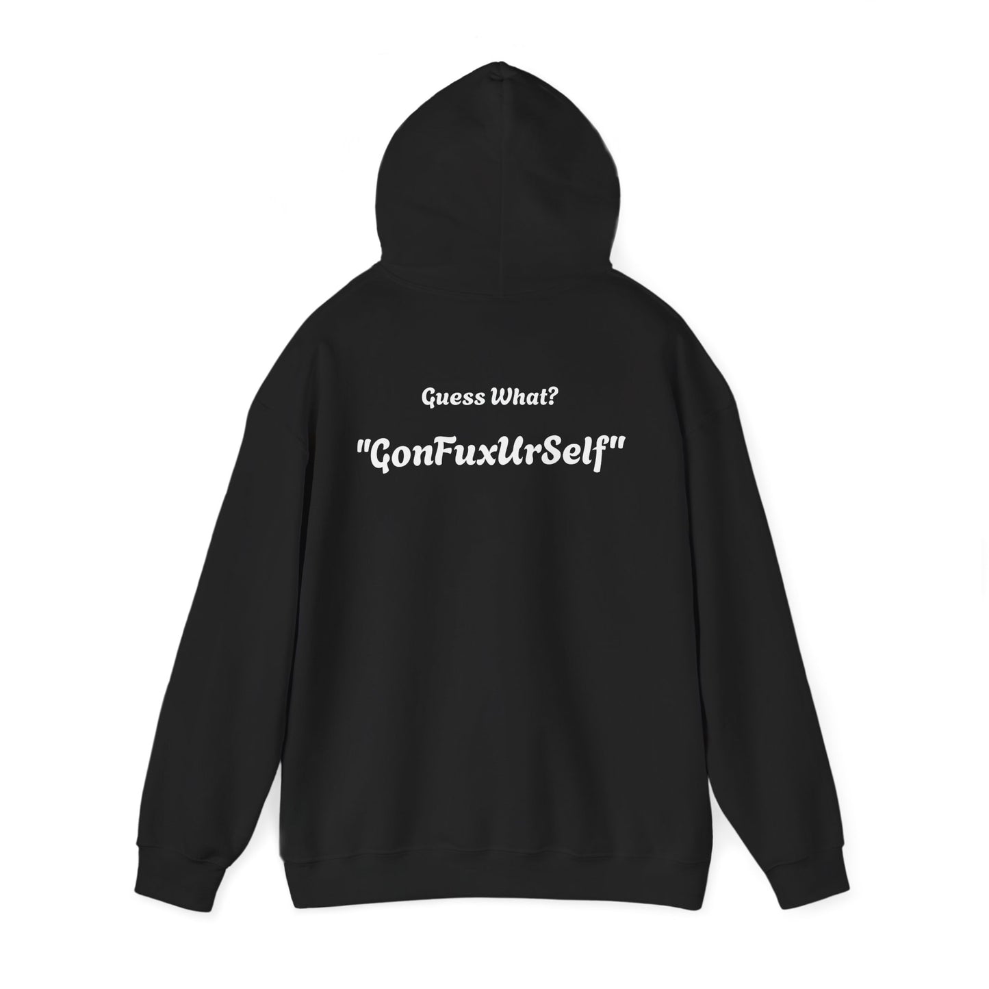 Hoodie — 'Gonfuxurself' Retro Witch Cat Graphic Hoodie (Don’t Panic, Don’t Take Orders)