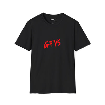 T-Shirt — GFYS Front / “Man’s Greatest Lie to Women That This is 6 Inches” Graphic Back