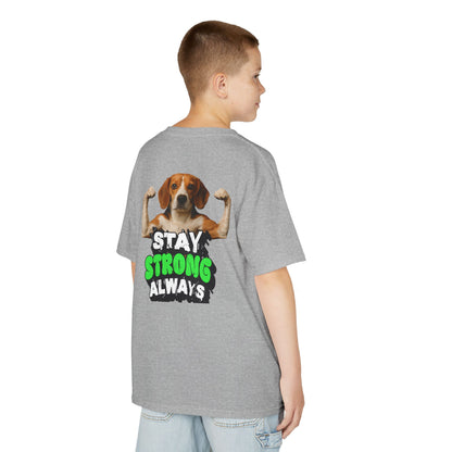 Kids Tee — Stay Strong Always Graphic Dog Shirt